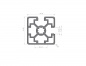Preview: Aluminium profile 45x45 groove 10 light B-type 2N90